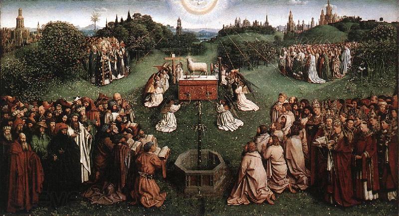 EYCK, Jan van Adoration of the Lamb